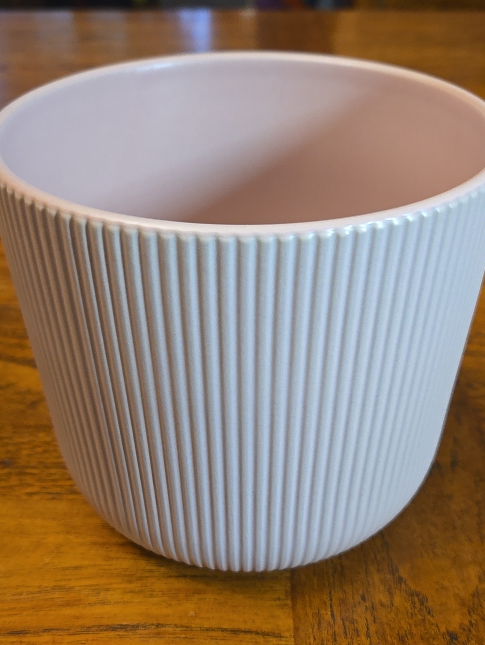 Textured Ceramic Planter - Light Pink